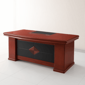1.8M Executive Office Desk – Premium Mahogany Finish with Classic Detailing