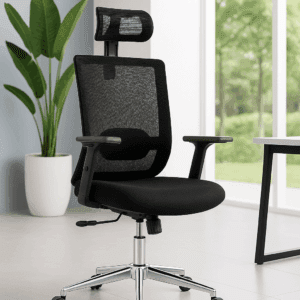 Ergonomic Mesh Office Chair with Headrest – Adjustable Comfort & Sleek Design