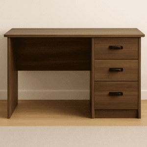 1.2m Wooden Office Desk – Deluxe 3-Drawer Design in Walnut Finish