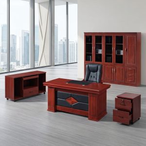 1.4m Executive Office Desk in classic mahogany finish