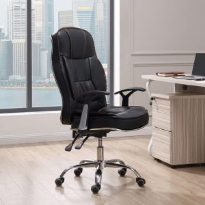 Generic Orthopedic Office Seat with high back and chrome base