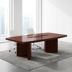 2.4M Mahogany Conference Table for 8 people