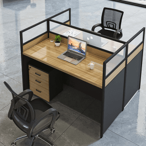 2 Way Brown Workstation