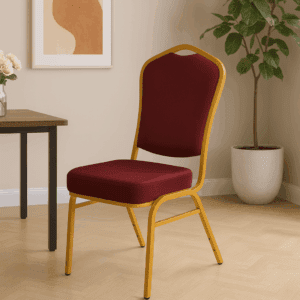 Gold Frame Banquet Chair – Maroon / Red / Green