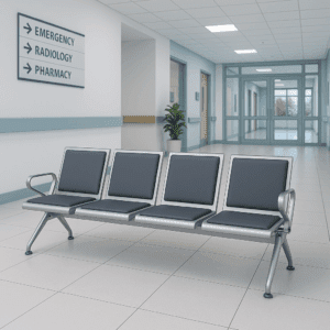 4-Seater Metal Waiting Bench