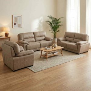 Aurora Comfort 6-seater fabric sofa set for home living room