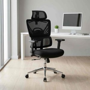 Comfy high back ergonomic office chair with adjustable lumbar support