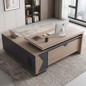 1.8M Executive Manager Desk with side storage cabinet
