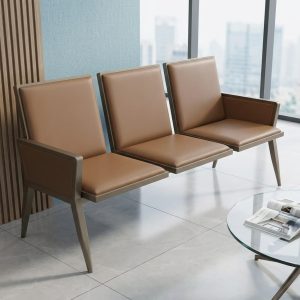 3 seater comfy waiting chair for office reception