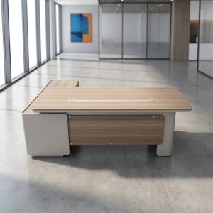 l shaped manager desk with drawers and locker