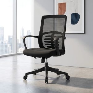 mid back executive mesh office chair black ergonomic swivel chair