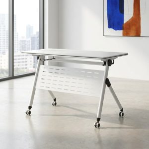 1200mm foldable training table with wheels library student desk