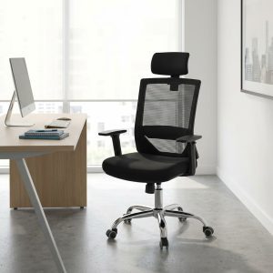 ergonomic office chair mesh headrest adjustable