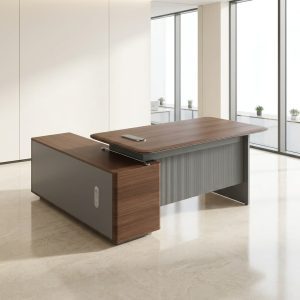 1.6M Corporate Director Desk with integrated LED lighting