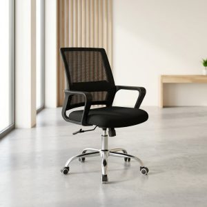 Mid Back Computer Chair with lumbar support and mesh backrest