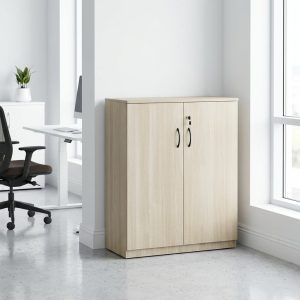 Lockable Wooden Office Cabinet with two doors