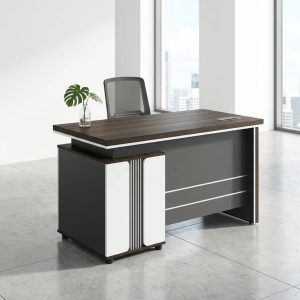 1.2M Modern Manager Desk with integrated side storage