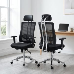 Signature Orthopedic Chair with mesh back and adjustable headrest