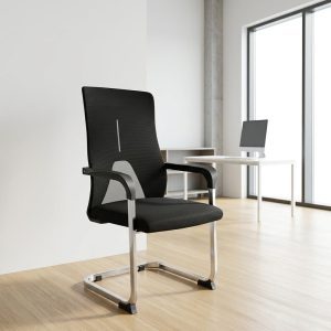 Corporate Mesh Guest Chair with high mesh back and chrome cantilever frame