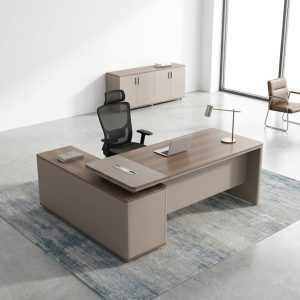 1.4M Managerial Office Desk with side return and two-tone finish