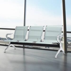 Heavy duty unpadded visitor bench