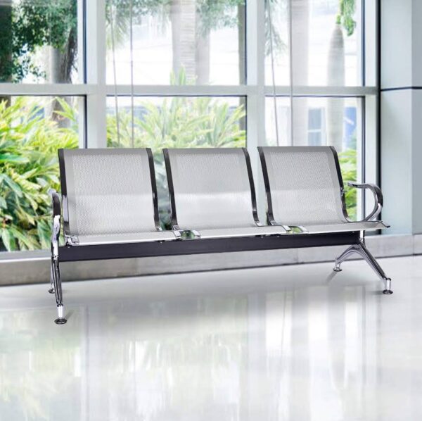 Heavy duty unpadded visitor bench - Image 3