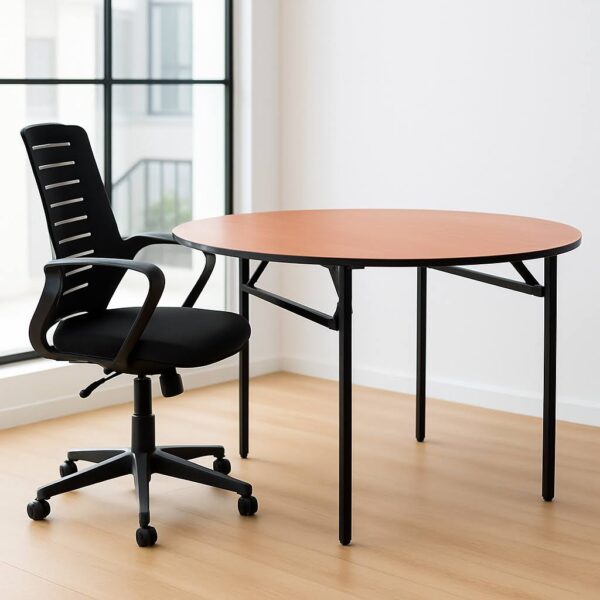 Round Meeting Table – Foldable Leg Design