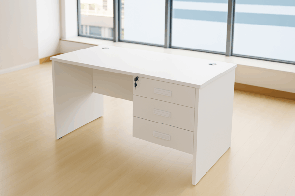 1.2M Office Desk with 3 Fixed Drawers – Compact, Secure & Colorful
