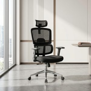 Orthopedic Mesh Office Chair with adjustable headrest and breathable mesh back
