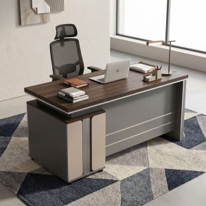 1.4m Sleek Minimalist Office Desk with integrated storage and modern professional design