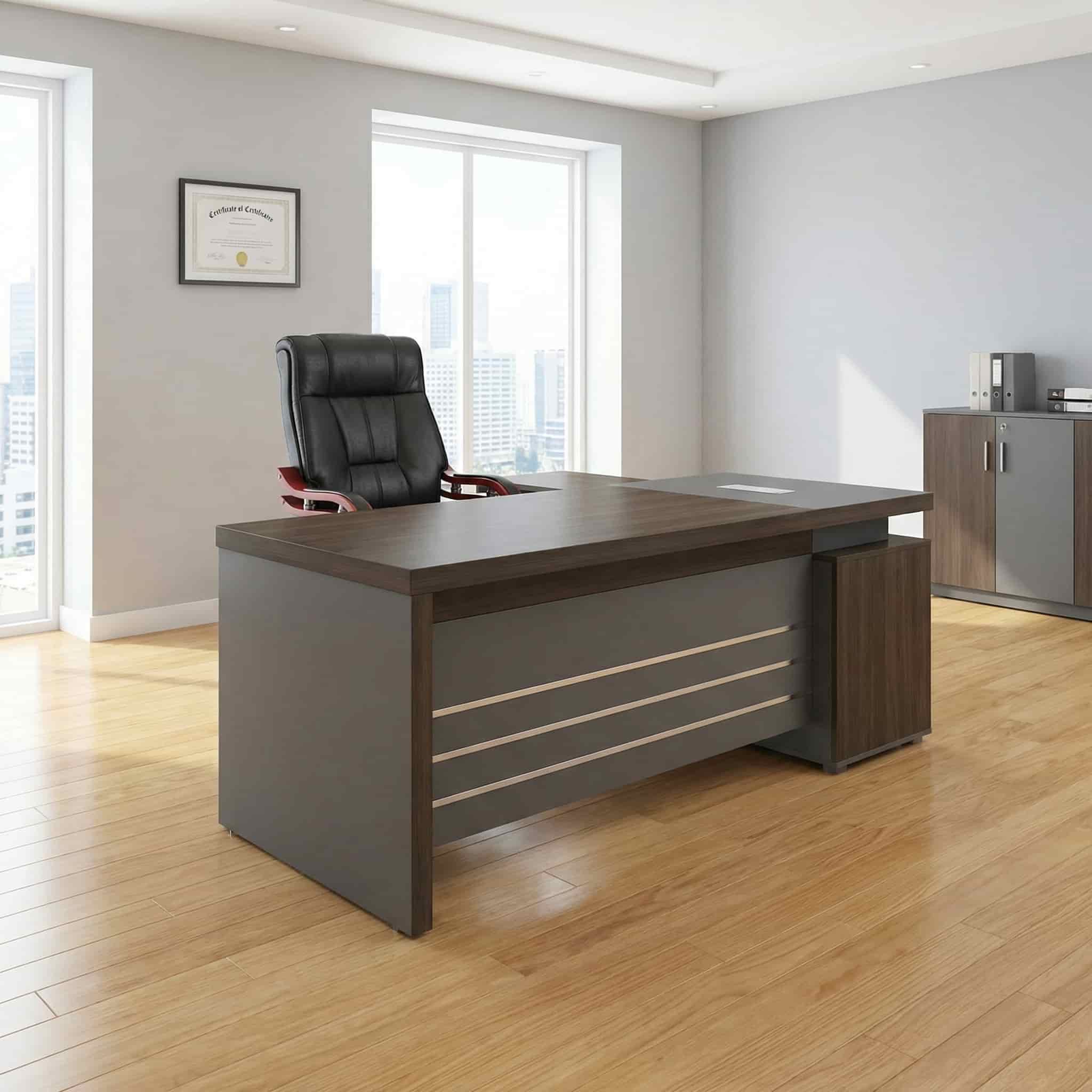 1.8M executive office desk with spacious work surface