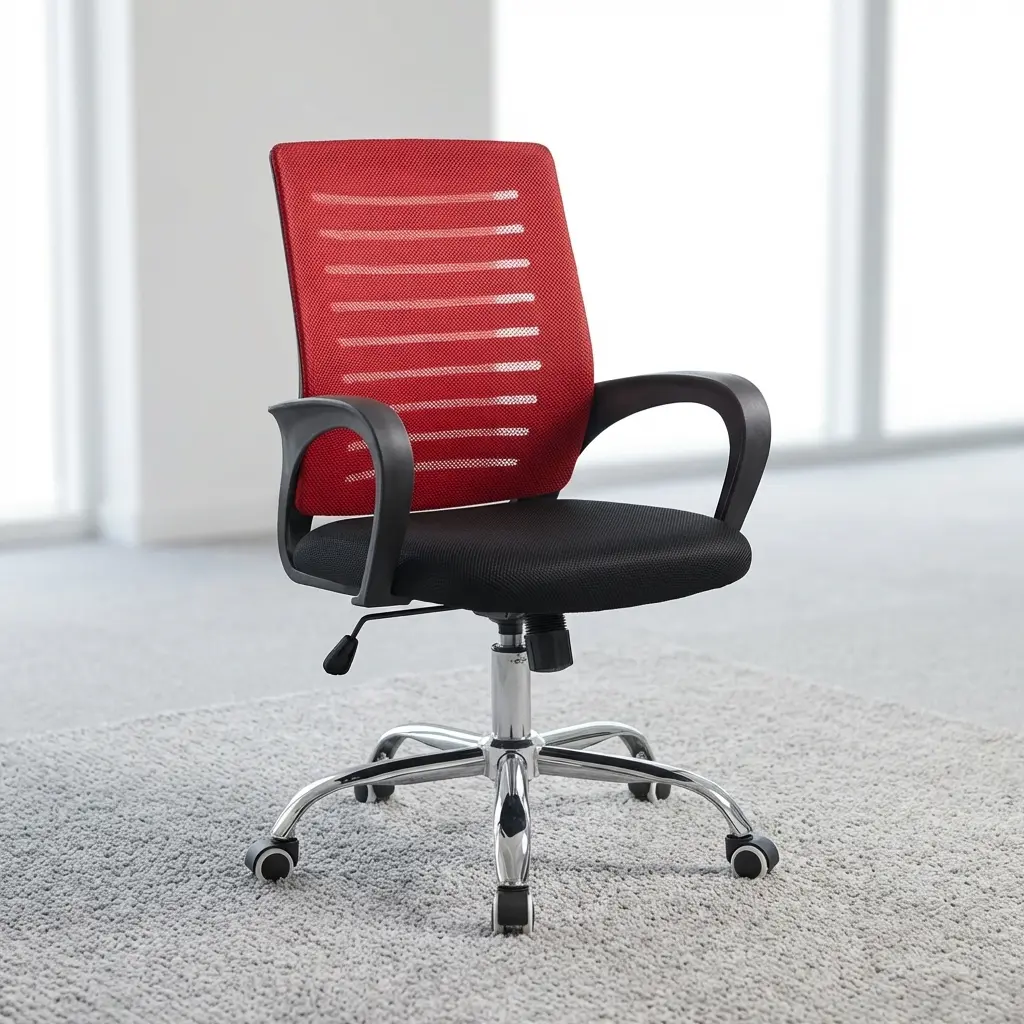Mesh Office Chair With Chrome Base and adjustable height