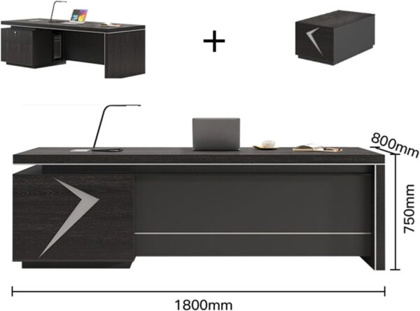 Modern L shaped Executive office Desk