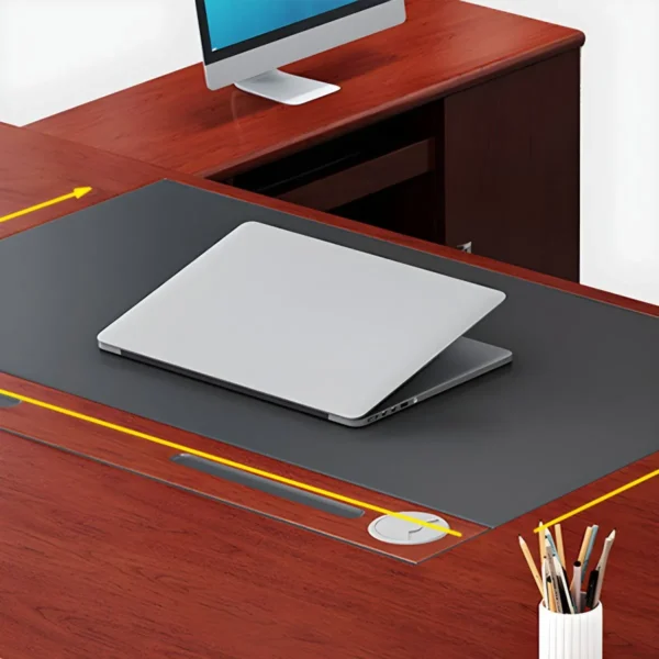 2000mm Mahogany Executive office Desk - darktan