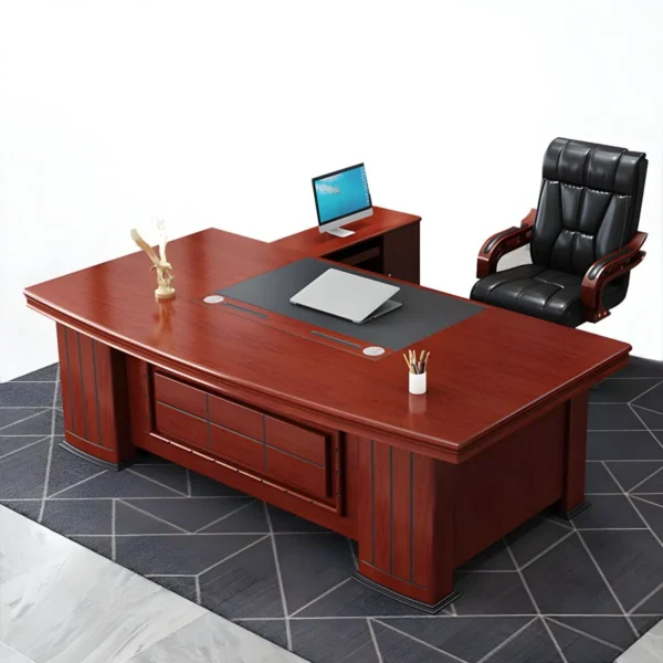 2000mm Mahogany Executive office Desk - darktan