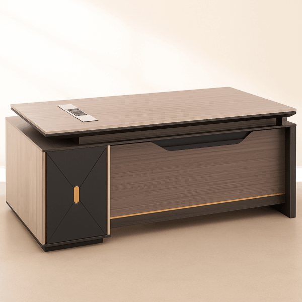 Modern Executive Office Desk – Sleek Design with Smart Detailing