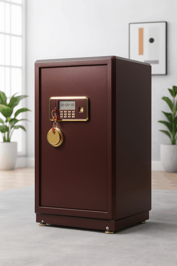 80kg Heavy-Duty Digital Safe with Electronic Lock – Maroon