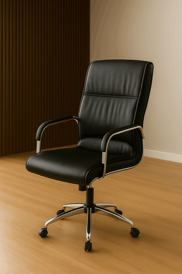 Executive Mid-Back Leather Office Chair – Sleek Comfort with a Professional Touch - Image 5