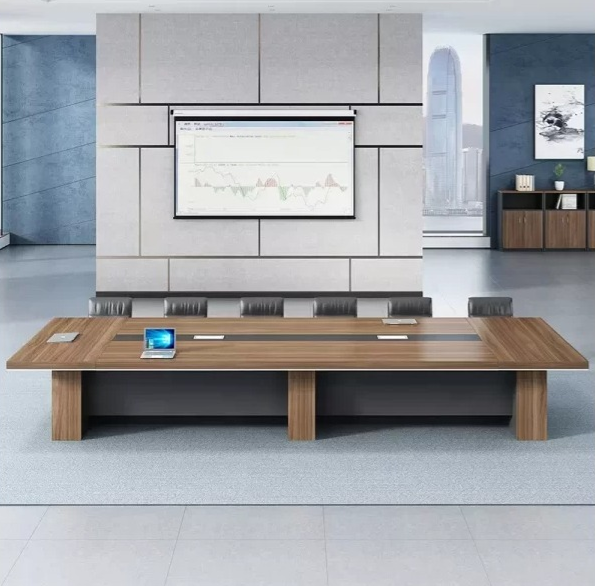 6m Modern Executive Boardroom table - Solid wood - Image 3