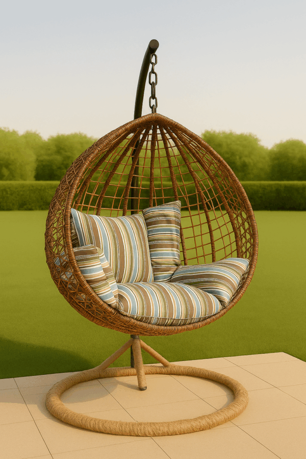 Modern Hanging Egg Chair with Cushions