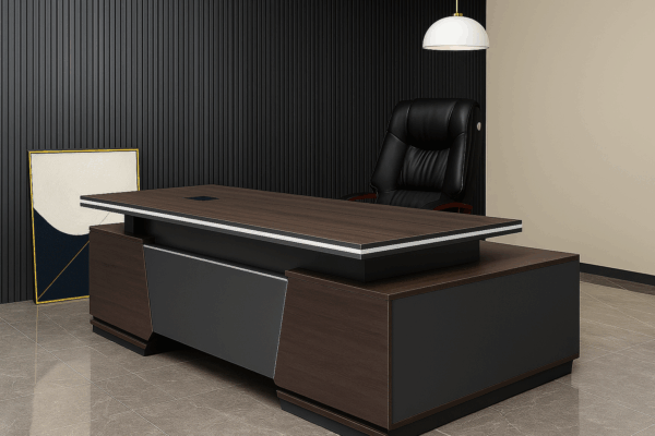 2.4M Executive L-Shaped Modern Office Desk