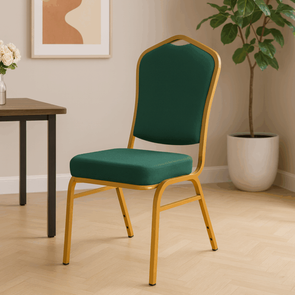 Gold Frame Banquet Chair – Maroon / Red / Green