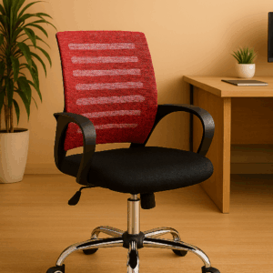 NovaRed Mid-Back Ergonomic Mesh Office Chair