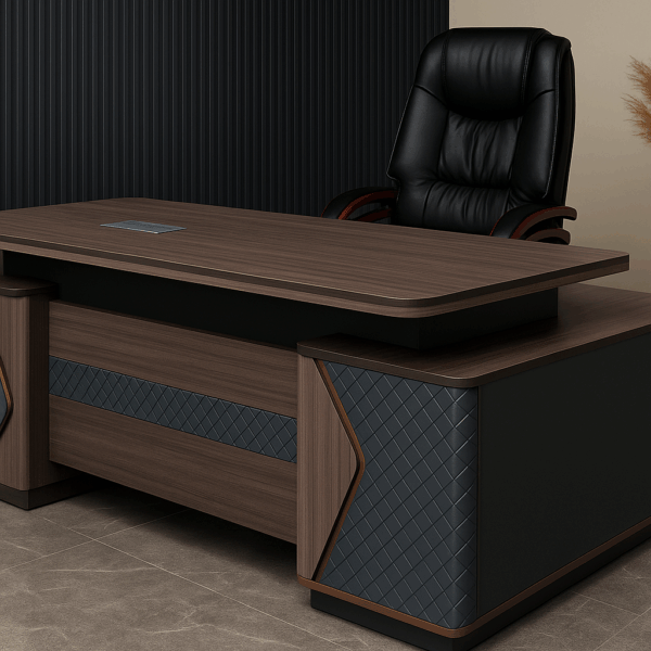 2.4M Executive L-Shaped Office Desk - Image 2