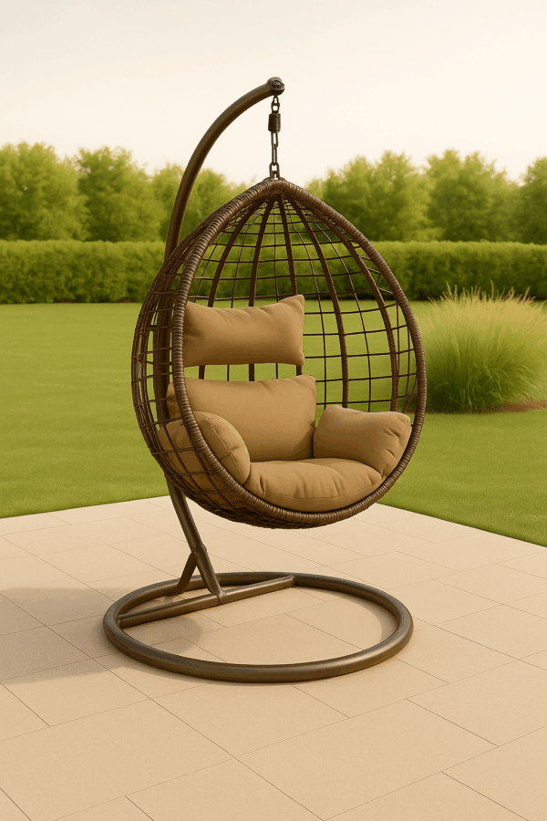 Modern Hanging Egg Chair with Cushions - Image 3