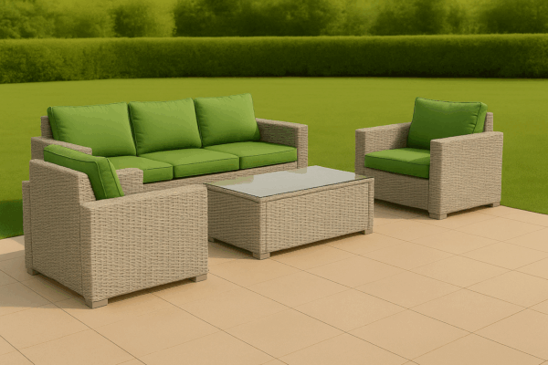 Outdoor 3+1+1 Rattan Sofa Set with Cushions