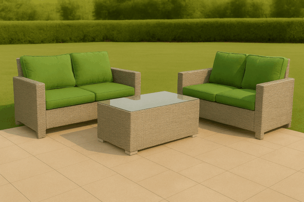Outdoor 3+1+1 Rattan Sofa Set with Cushions - Image 2