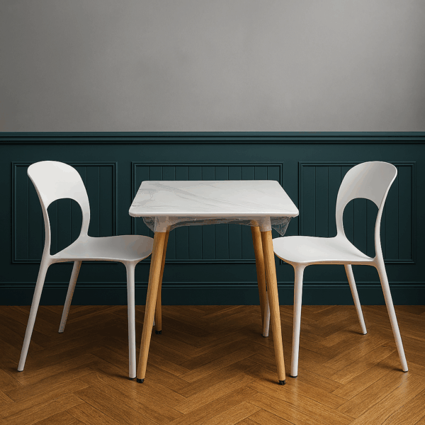 Modern 2-Seater Square Dining Set