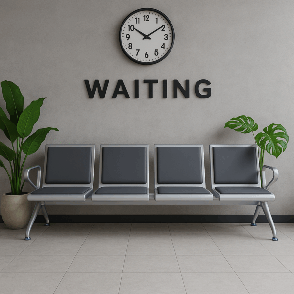 4-Seater Metal Waiting Bench