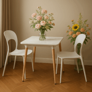 Modern 2-Seater Square Dining Set
